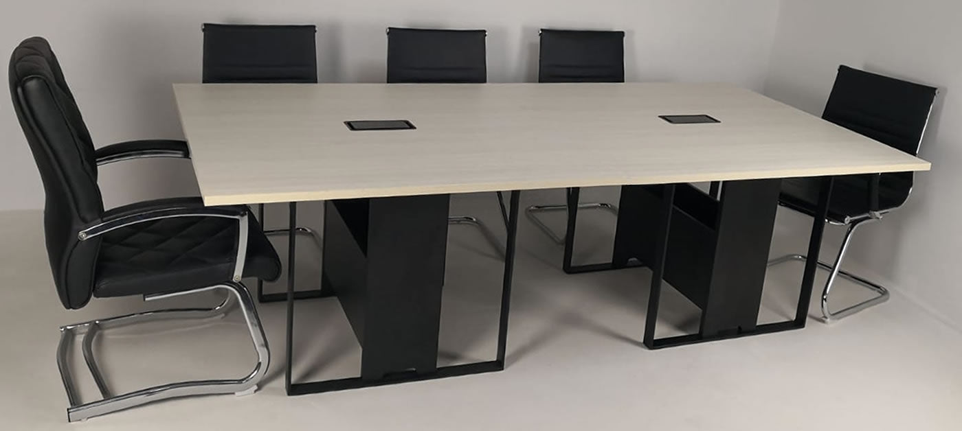Executive Modular Meeting Room Boardroom Table Light Ash